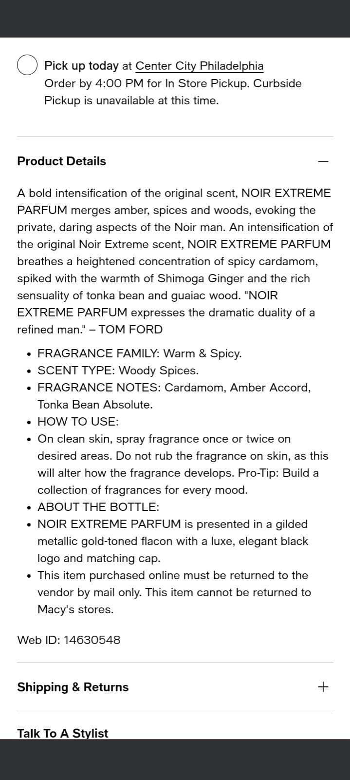 Discover Tom Ford Noir Extreme Parfum 1.7oz (FOS1446) - Premium Quality Fragrances | Designer,Fall,Fragrance,Highly Rated,Man,Oriental & Spicy,Seasonal,Tom Ford,Winter by Feelings of Scent