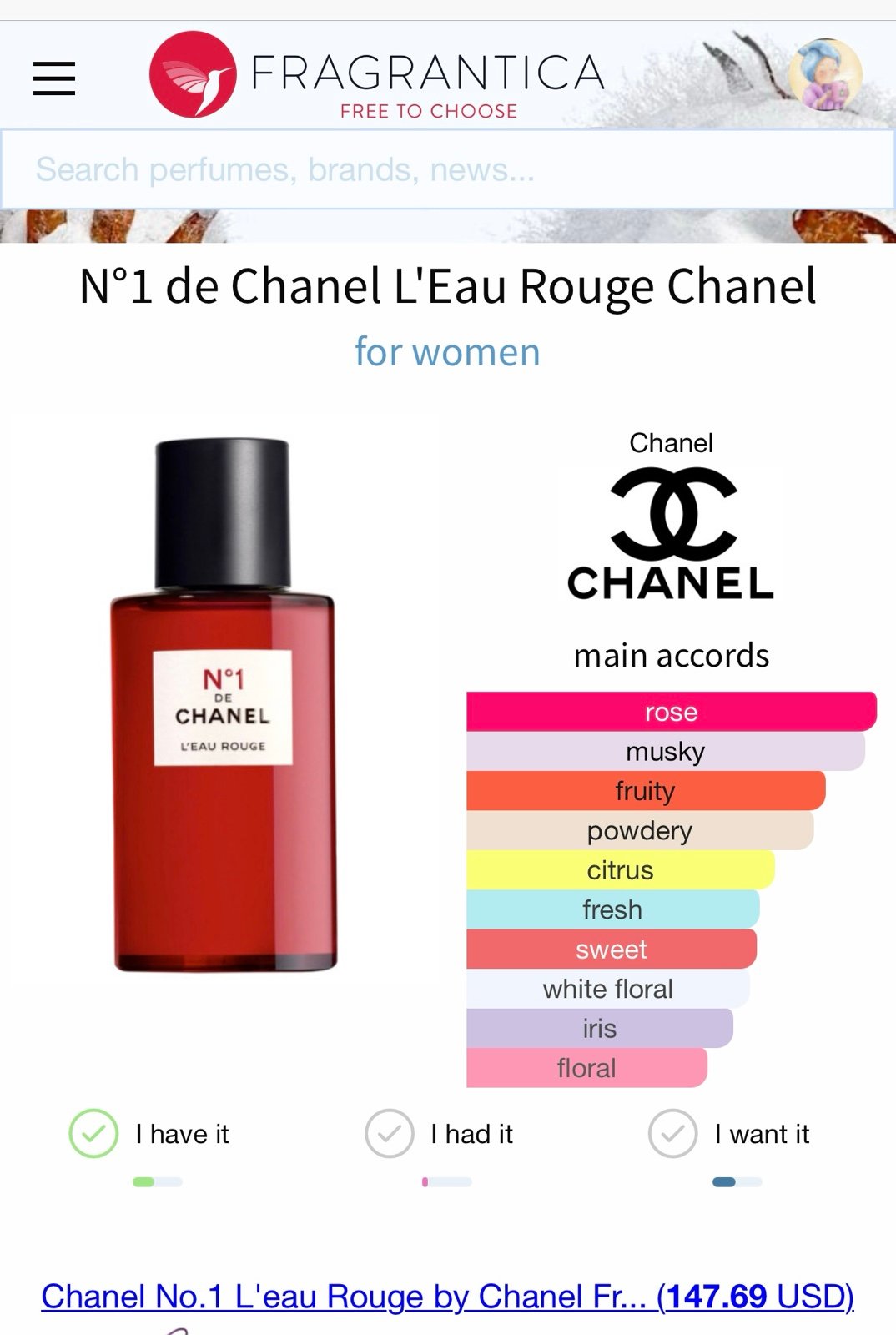 Discover Chanel No. 1 de Chanel L’Eau Rouge Fragrance 100mL/3.4oz (FOS1094) - Premium Quality Fragrances | Chanel,Citrus & Fresh,Designer,Fragrance,Highly Rated,Seasonal,Spring,Summer,Women by Feelings of Scent
