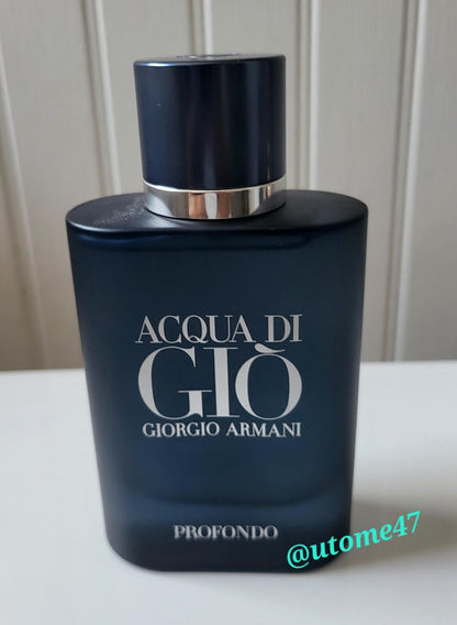 Discover Giorgio Armani Acqua di gio profondo Edp 2.5 oz 70ml. New Discontinued (FOS1180) - Premium Quality Fragrances | Designer,Discontinued,Fragrance,Giorgio Armani,Men,Seasonal,Spring,Summer,Woody & Earthy by Feelings of Scent