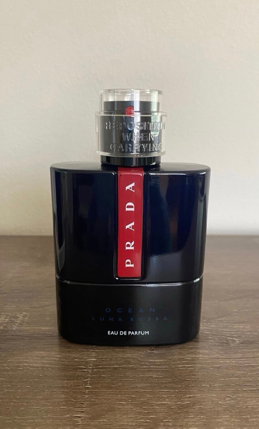 Discover Prada Luna Rossa Ocean Eau De Parfum 3.4oz (FOS1385) - Premium Quality Fragrances | Designer,Fall,Fragrance,Highly Rated,Men,Prada,Seasonal,Spring,Woody & Earthy by Feelings of Scent