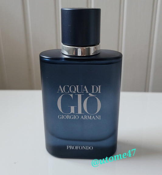 Discover Acqua di gio profondo Parfum 1.35 oz 40ml. Giorgio Armani New Discontinued (FOS1007) - Premium Quality Fragrances | Designer,Discontinued,Fragrance,Giorgio Armani,Men,Seasonal,Spring,Summer,Woody & Earthy by Feelings of Scent